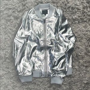 Metallic Silver Women’s Guess Jacket